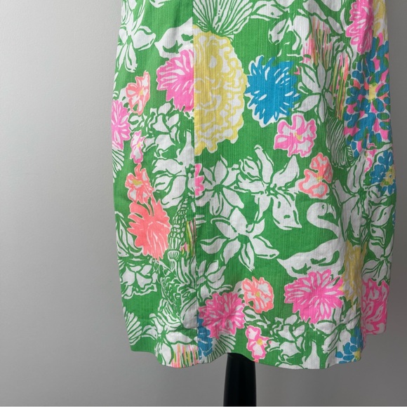 Lily Pulitzer Hibiscus Stroll Cathy Shift Dress Sz 12 Tropical Preppy Vacation - Picture 4 of 10